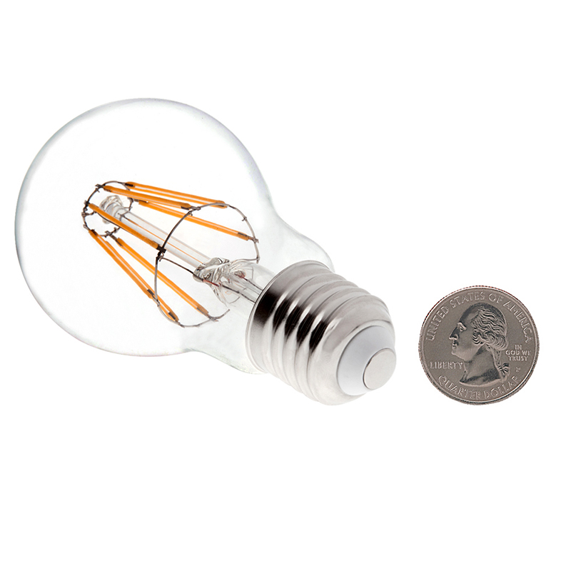 A19 E26/E27 8W LED Vintage Antique Filament Light Bulb, 75W Equivalent, 4-Pack, AC100-130V or 220-240V A19 E26/E27 8W LED Vintage Antique Filament Light Bulb, 75W Equivalent, 4-Pack, AC100-130V or 220-240V